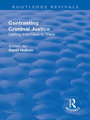 cover image of Contrasts in Criminal Justice